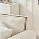 2 Seater Sofa With Rolled Arms, Tufted Upholstered Couch