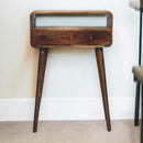 Solid Wood Curved Console Table