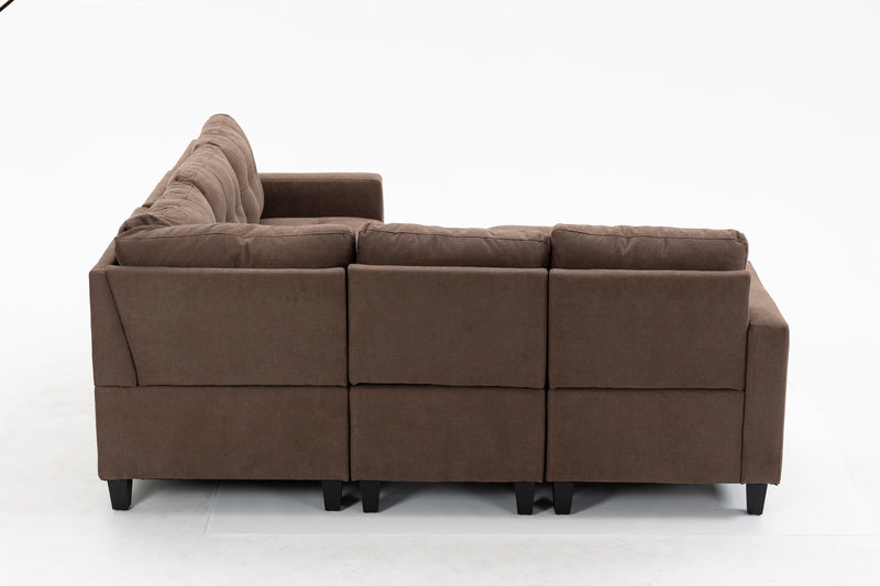 Modular Sectional Sofa Assemble Modular Sectional Sofas Bundle Set Cushions, Easy to Assemble Left & Right Arm Chair,Corner Chair, Ottomans Table