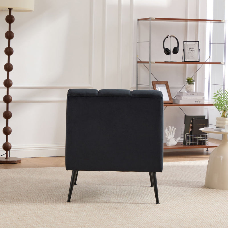 Upholstered Armless Chair For Living Room