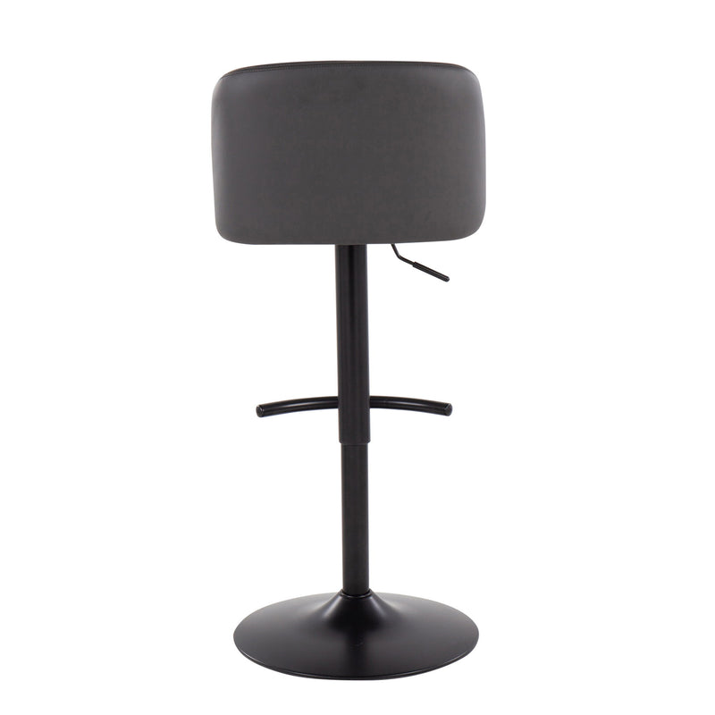 Toriano - Contemporary Adjustable Bar Stool With Rounded T Footrest (Set of 2)