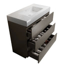 Alice - Bathroom Vanity With Sink, Large Storage Freestanding Bathroom Vanity For Modern Bathroom, One-Piece Sink Basin Without Drain And Faucet