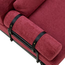 Modern Loveseat Sofa 2 Seater With USB Ports, Cylindrical Armrests