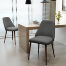 Modern Dining Chair With Iron Legs And Wood Finish