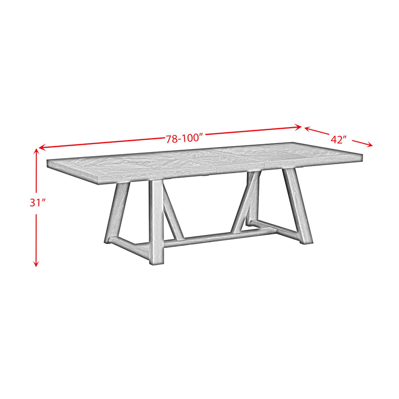 Transcend - Dining Table With 22"" Leaf - Charcoal