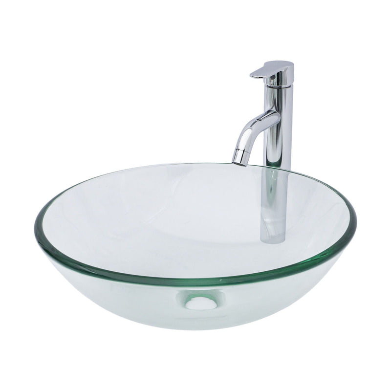 Vessel Sink With Faucet And Pop-Up Drain