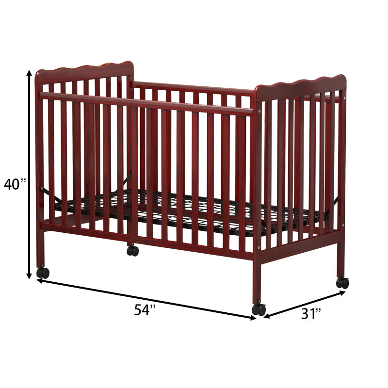 Crib 3 In 1 Convertible, Made Of Sustainable Pinewood, Non Toxic Finish, Comes With Locking Wheels, Wooden Nursery Furniture