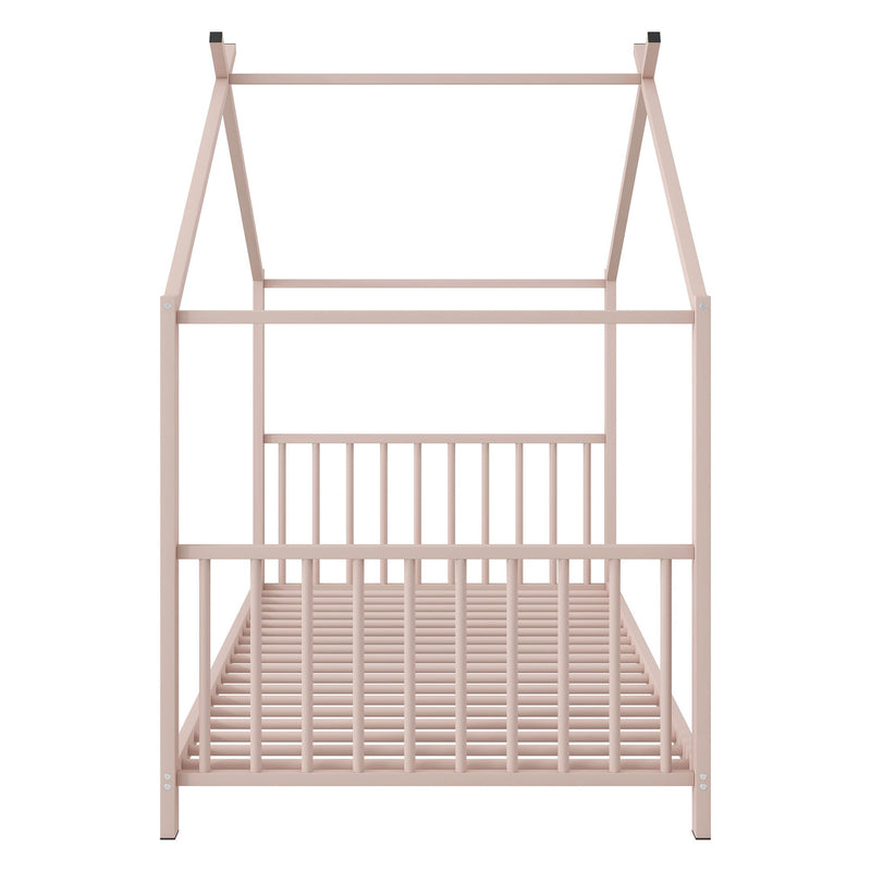 Metal House Platform Bed With Modern Design And Durable Frame