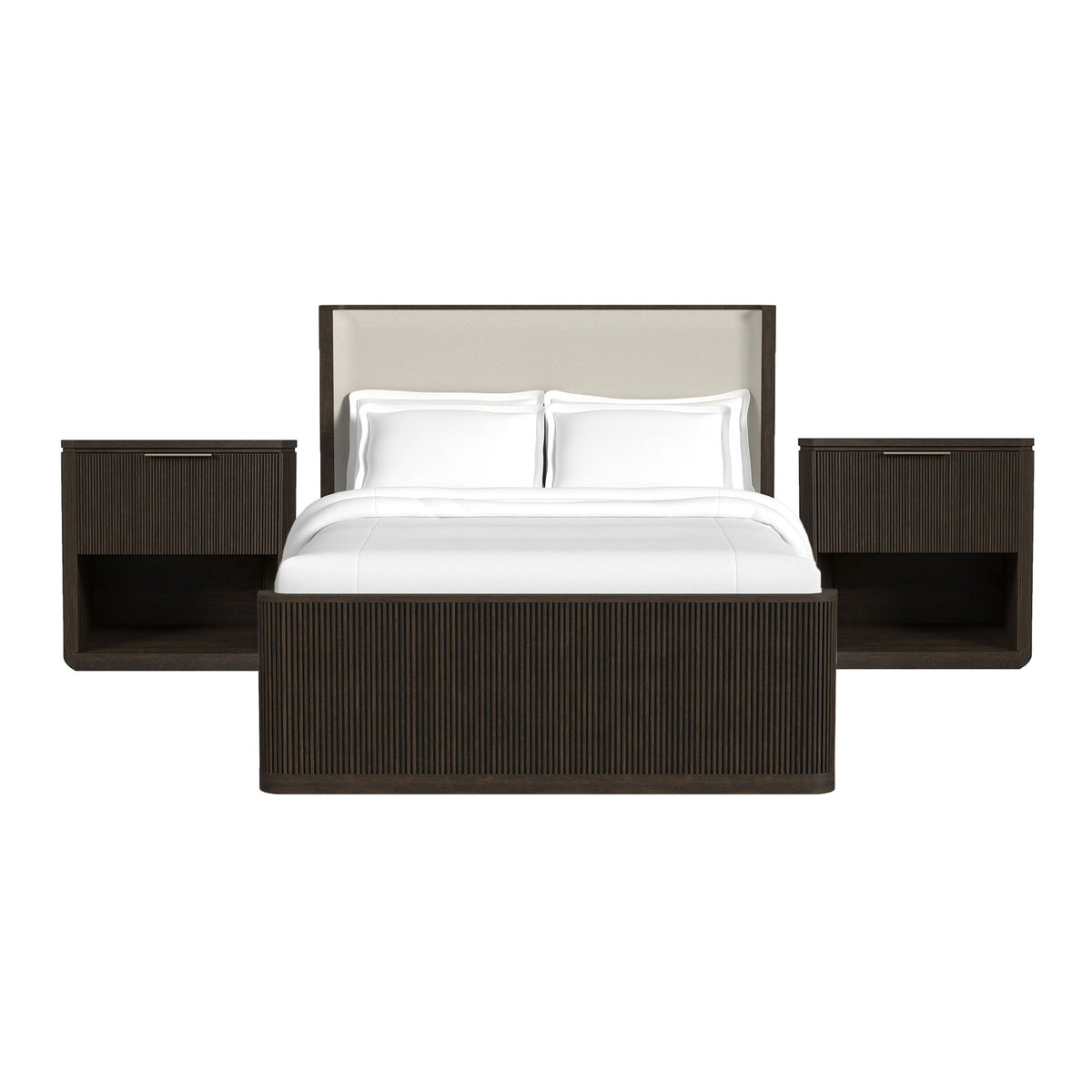 Sylvie Bedroom Set With Upholstered Bed in Dark Brown by Elements International, view 17
