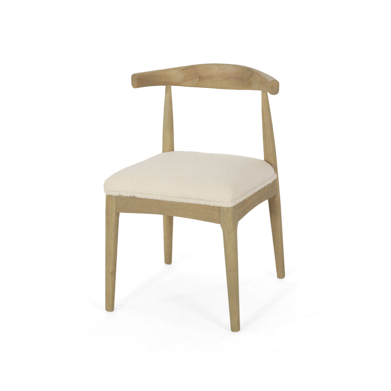 Mid Century Modern Dining Chair Set With Upholstered Seating