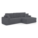 Modern Minimalist L Shape Modular Sectional Sofa, Corduroy Couch