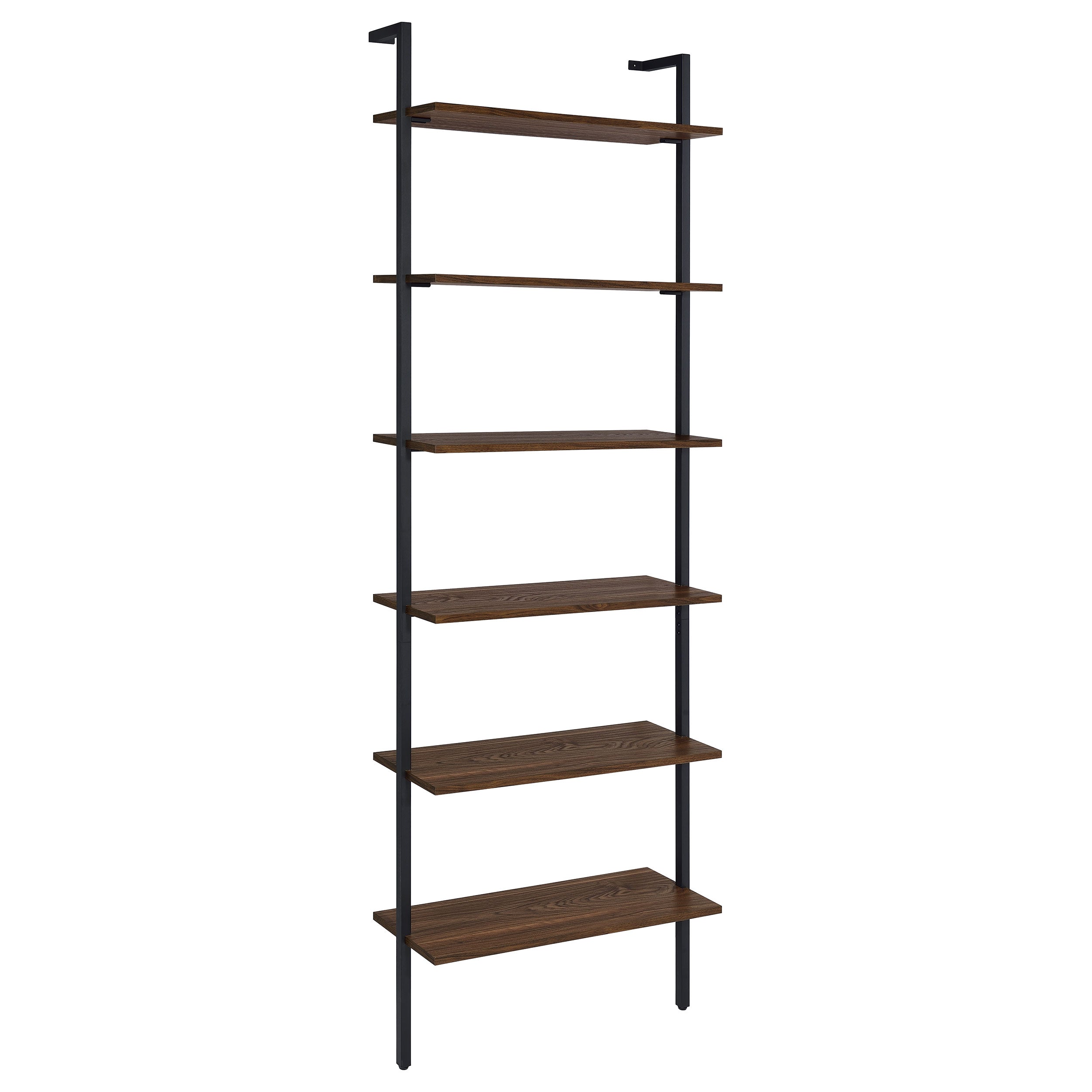 Owens 96-inch 6-shelf Wall Bookshelf Walnut — view 1