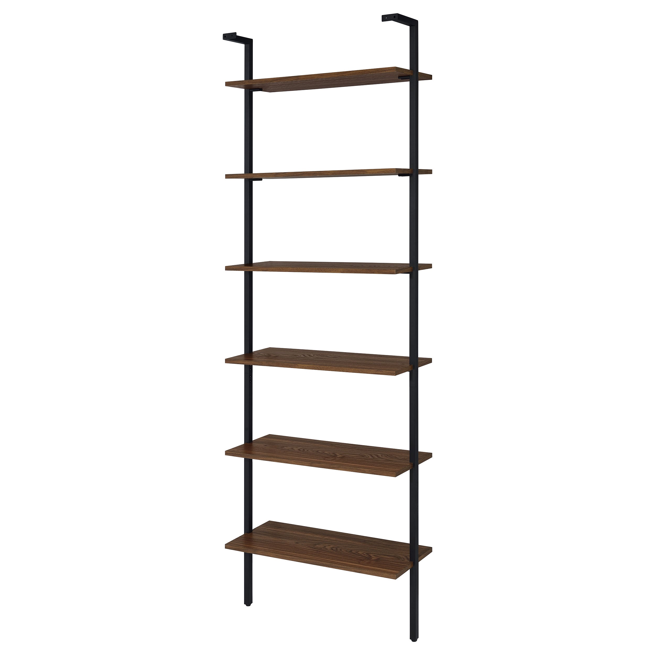 Owens 96-inch 6-shelf Wall Bookshelf Walnut — view 8