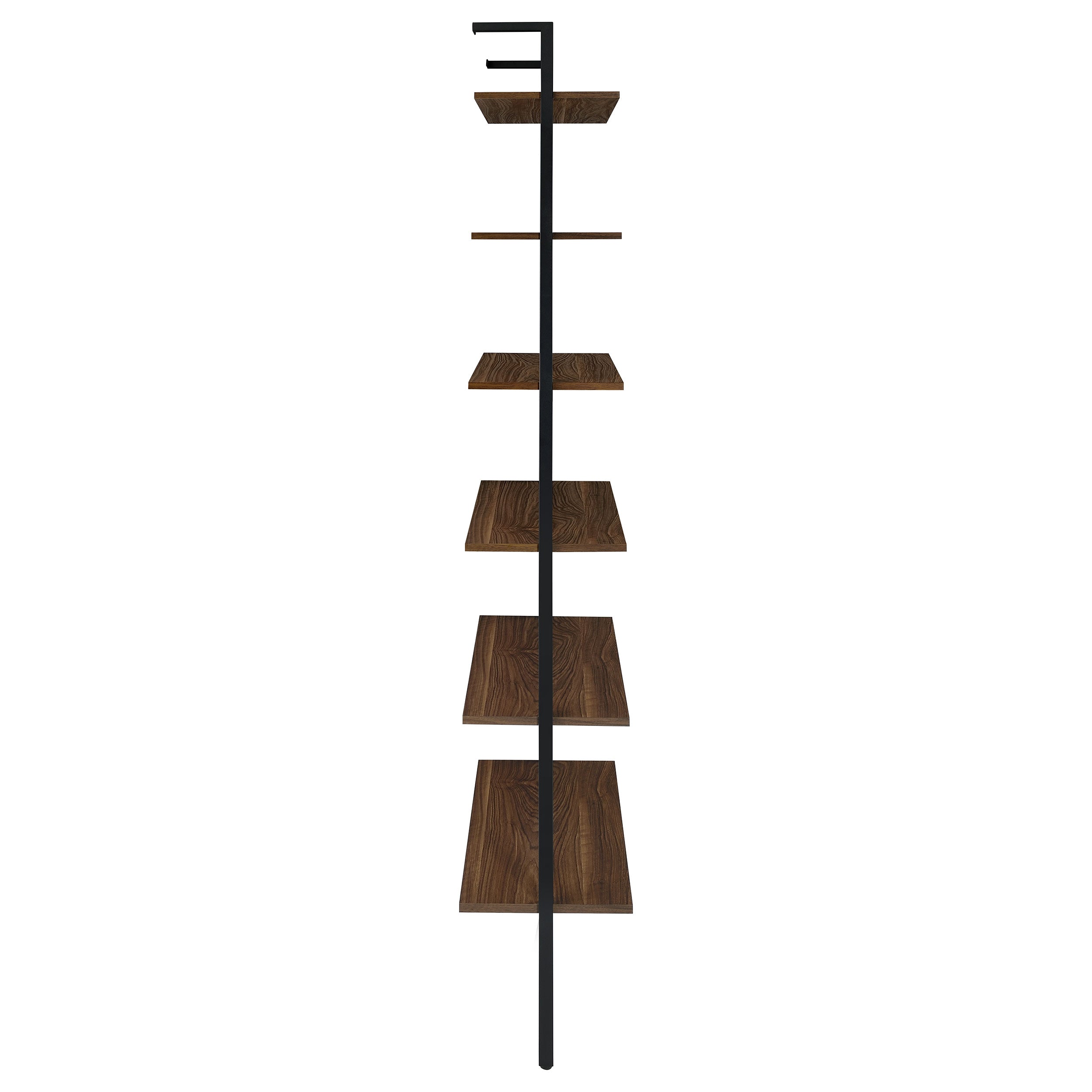 Owens 96-inch 6-shelf Wall Bookshelf Walnut — view 9