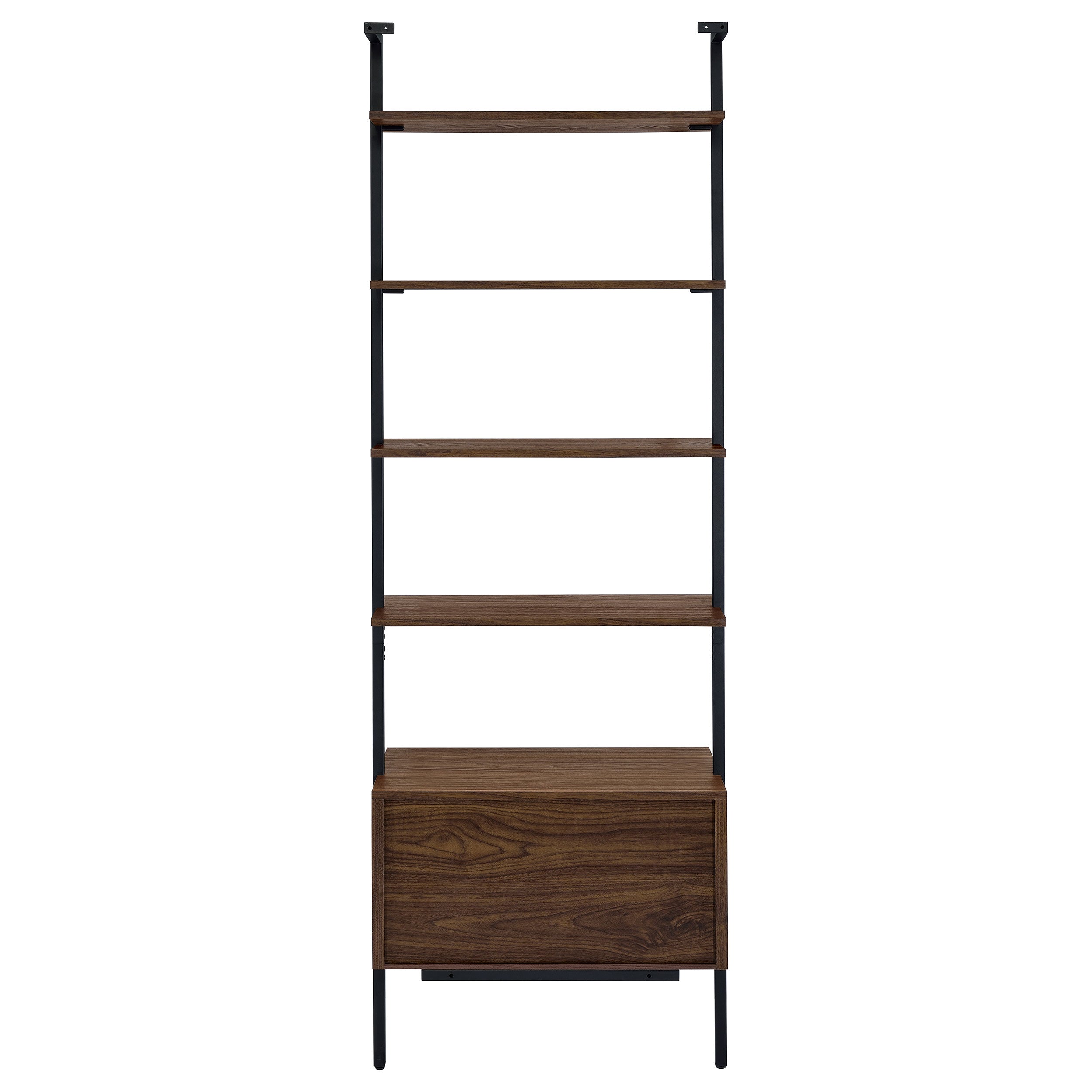Owens 96-inch 4-shelf Storage Wall Bookshelf Walnut — view 8