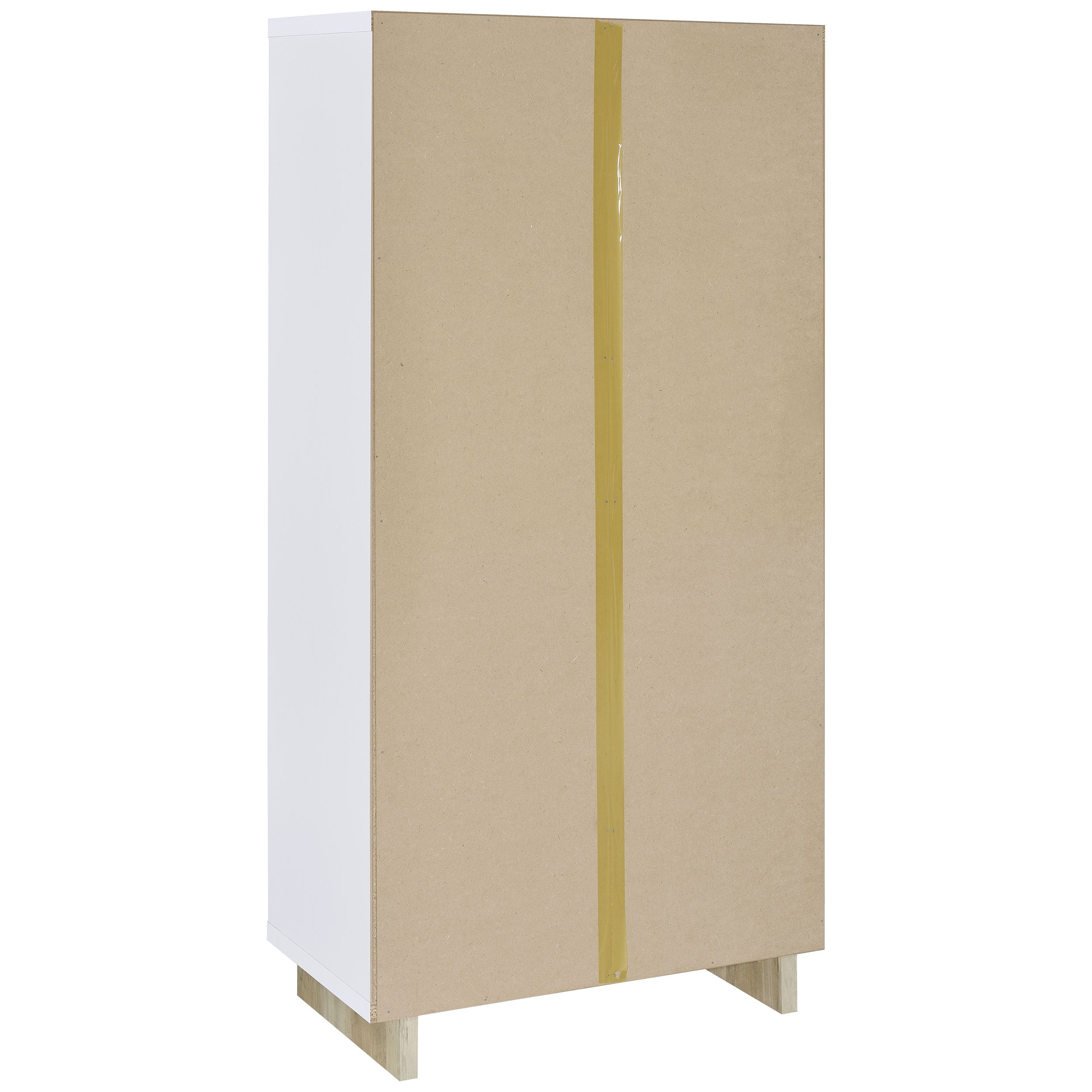 Dalton 65-inch 6-shelf Bookcase White and Distressed Pine — view 5