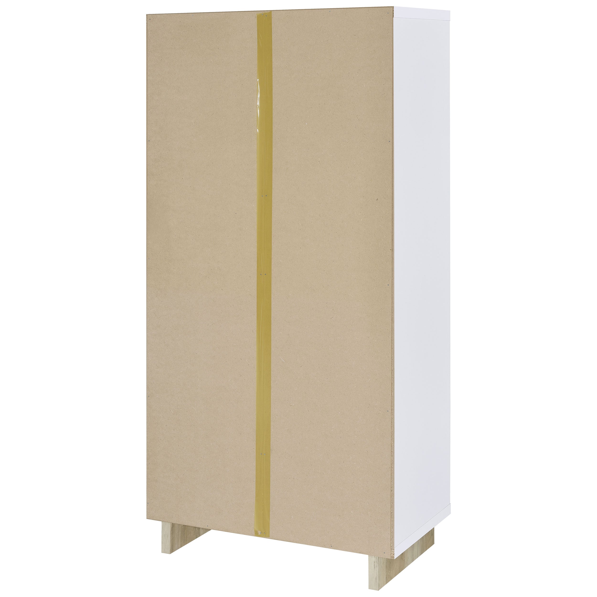 Dalton 65-inch 6-shelf Bookcase White and Distressed Pine — view 7
