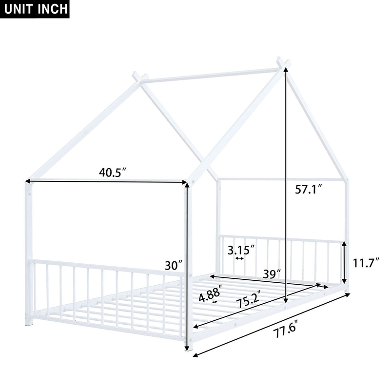 Metal House Bed