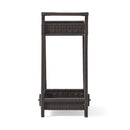Resin Wicker Bar Cart With Metal Frame - Brown