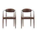 Modern Luxe Dining Arm Chair Set With Upholstery