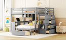 Bunk Bed With Desk, Drawers And Shelves