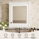Wall Mounted Bathroom Storage Cabinet With Mirror, Medicine Cabinet With Height Adjustable Shelf