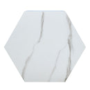 Modern Coffee Table With Complex Texture Patterns, Stylish And Durable Design - White