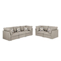 Amira - Fabric Sofa And Loveseat Living Room With Pillows (Set of 2)