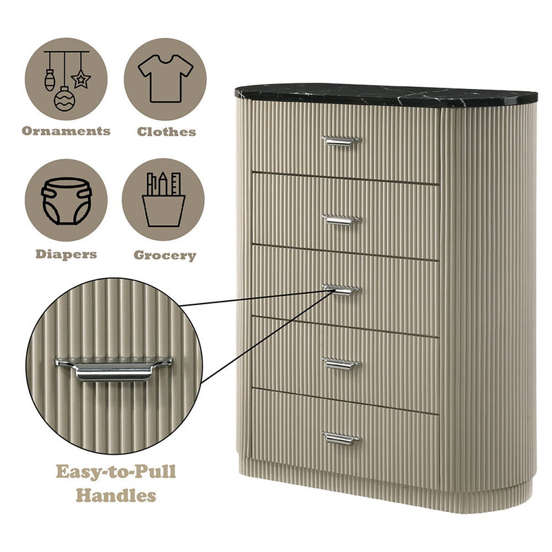 Travonte - Chest - Gray / Beige