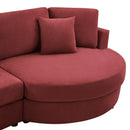 Modern 3 Seater Upholstered Sofa With Curved Design
