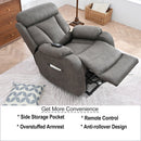 Lift Chair Recliner Power Remote Control Recliner Sofa Relax Soft Chair Anti - Skid Australia Cashmere Fabric Furniture Living Room - Dark Gray