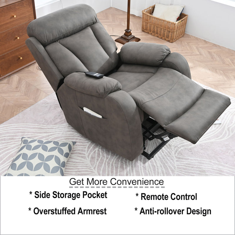 Lift Chair Recliner For Elderly Power Remote Control Recliner Sofa Relax Soft Chair Anti-Skid Australia Cashmere Fabric Furniture Living Room