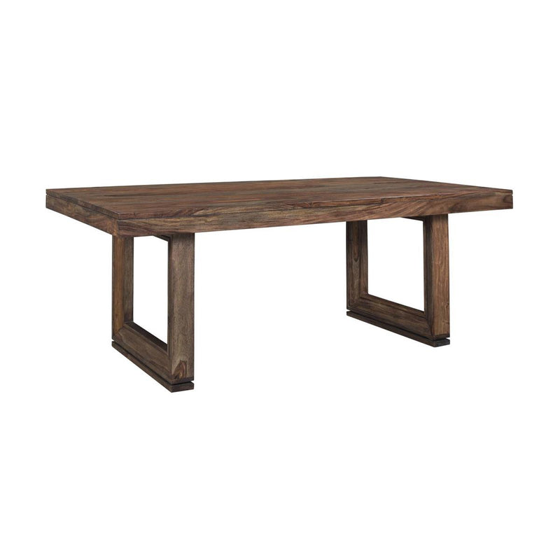 Novak Solid Wood Nut Brown Finish Dining Table