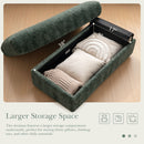 Oversized Chaise Lounge Indoor Rabbit Fur Sofa Bed With Storage Ottoman And Armrests Cup Holders With Deep Seat