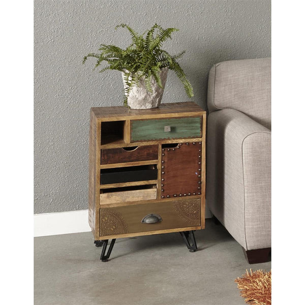 Nyx Five Drawer One Door Side End Table