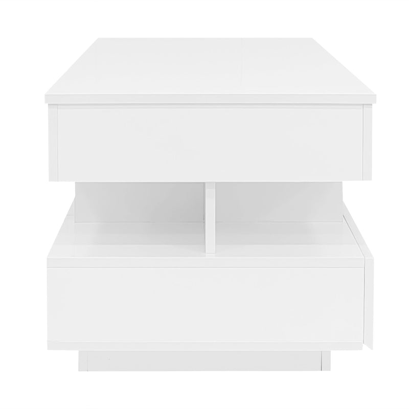 Multi Functional Lift Top Coffee Table With 2 Drawers