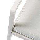 Outdoor Dining Set Acacia Wood Table With 6 Rattan Iron Chairs - Black / Natural / Gray