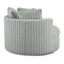 Mindy - Oversized Swivel Barrel Chair - Grey