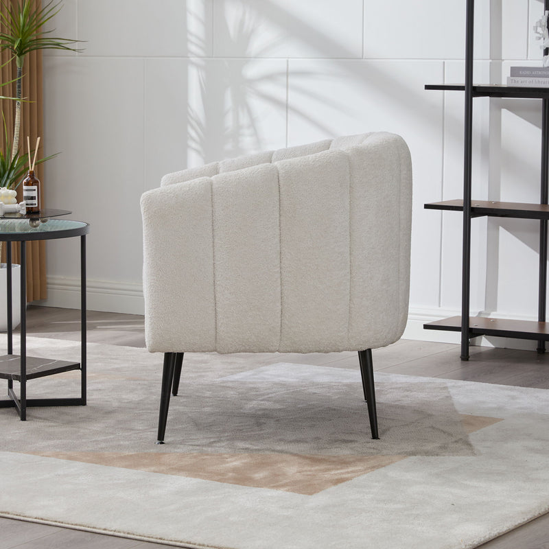 Vanity Barrel Accent Lounge Chair - Ivory