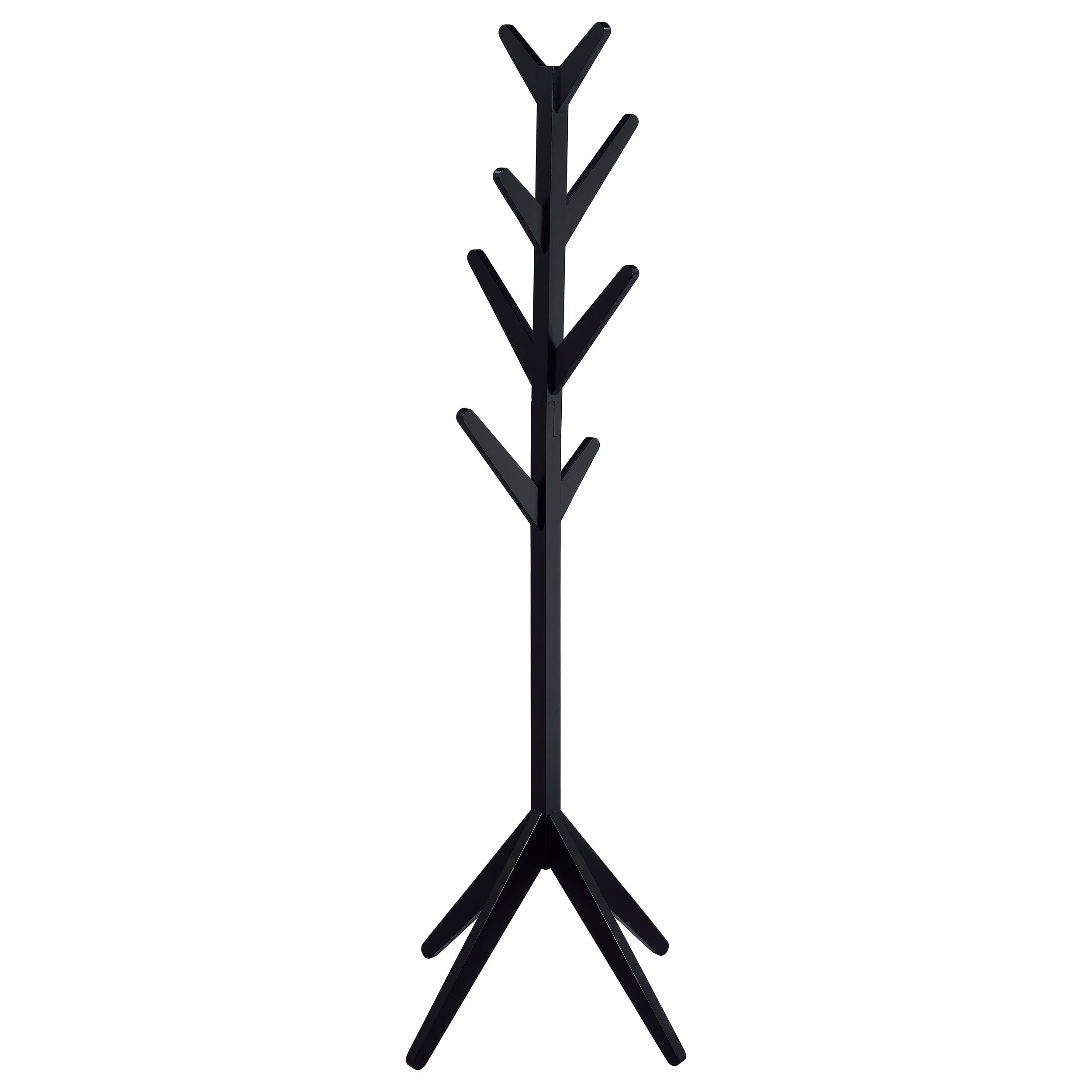 Margaret Solid Wood Coat Rack Clothing Hanger Black — view 1