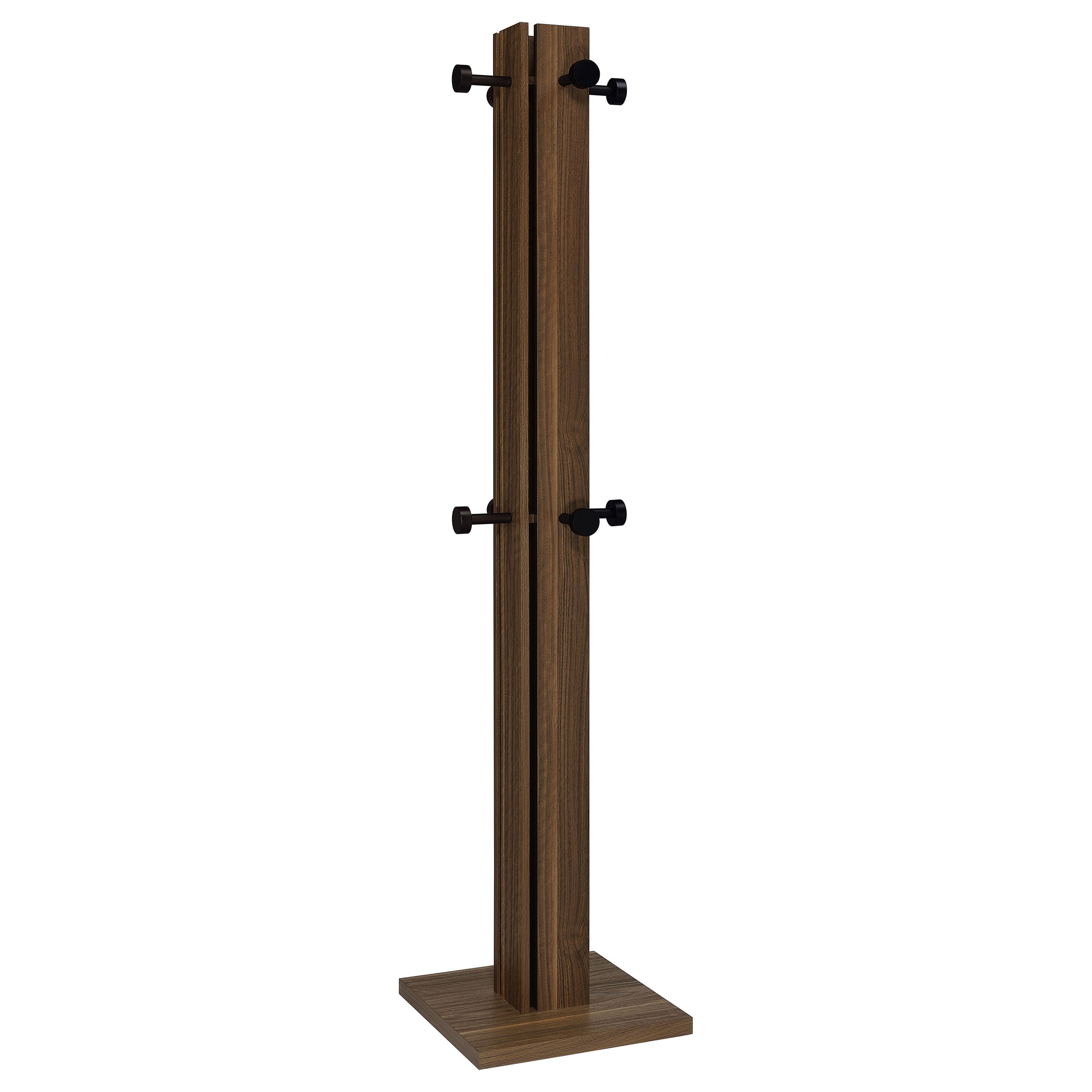 Rikkie Engineered Wood Coat Rack Walnut — view 1