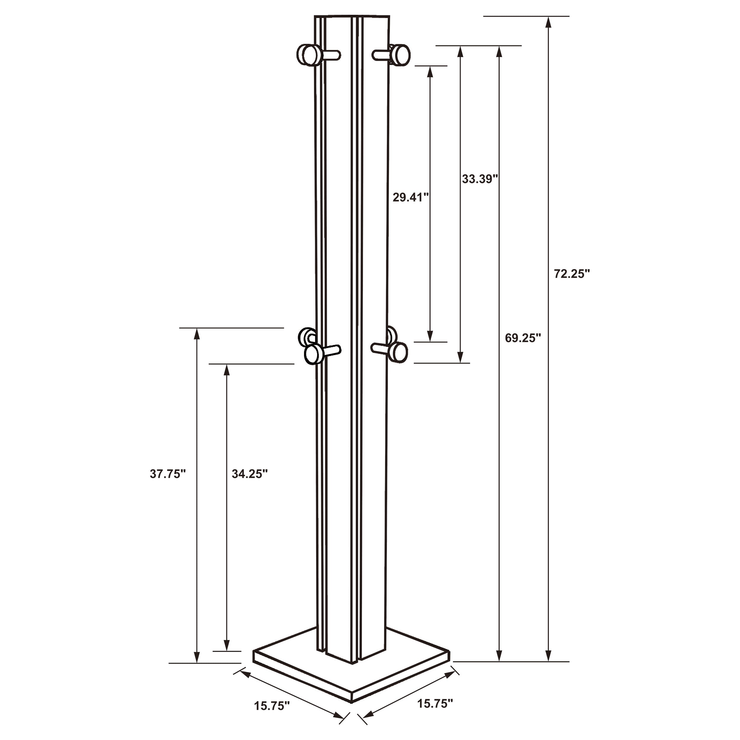 Rikkie Engineered Wood Coat Rack Walnut — view 6