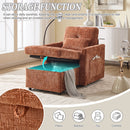 Multifunctional Chenille Recliner Sofa With Storage And Phone Bracket