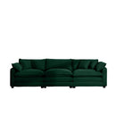 Mid-Century Modern 3 Seater Sectional Sofa With Arm And Throw Pillows