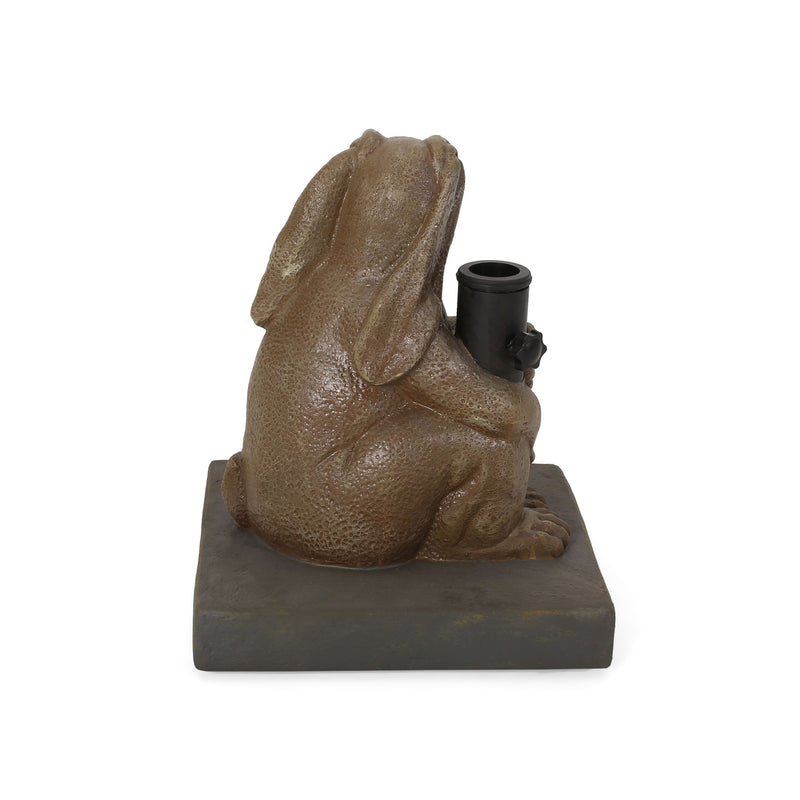 Hand Crafted Rabbit Umbrella Base With Playful Design - Light Brown