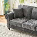 2 Seater Sofa With Rolled Arms, Tufted Upholstered Couch