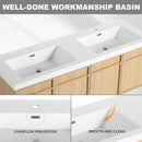 Wall-Mounted Bathroom Vanity With Resin Sink And Soft Closing Doors