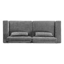 Modern Fabric Sofa With Plush Cushions, Sleek Arm Design