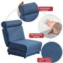 Foldable Single Chair Sofa Bed With Pillow, Easy To Store, Breathable And Wearable Linen