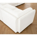 Stylish Chenille Sofa With Storage Seat And Cylindrical Backrest